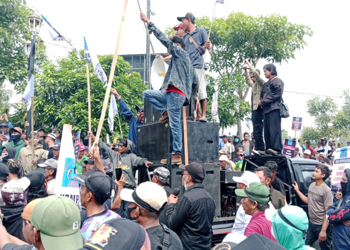 Demo di Indramayu Tolak PSN Revitalisasi Tambak, Massa Mengancam Gelar Aksi Lebih Besar
