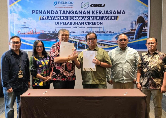 Perkuat Layanan Logistik Aspal, Perjanjian Kerjasama Bongkar Muat Aspal Curah Ditandatangani di Pelabuhan 