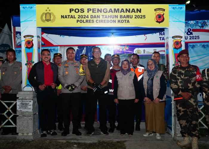 Kapolres Bersama Forkopimda Kota Cirebon Monitoring ke Sejumlah Pos Pengamanan Ops Lilin Lodaya 2024