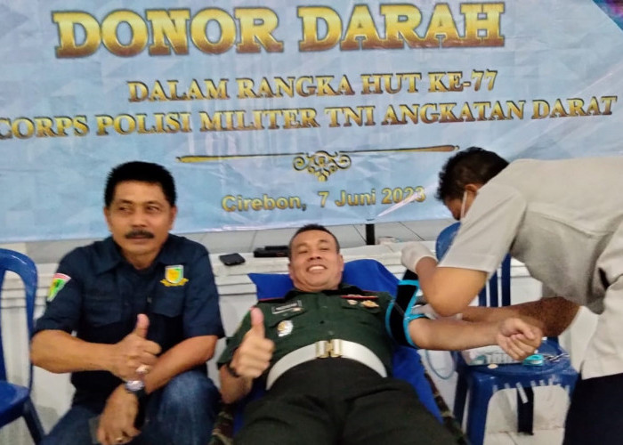 Jelang Hari Jadi Pomad ke-77, Denpomad 3/III Cirebon Gelar Donor Darah