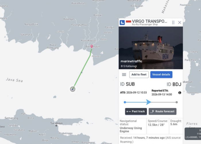 Bawa 243 Penumpang Rute Surabaya–Banjarmasin, Kapal Virgo Transport 8 Hilang Kontak di Laut Jawa