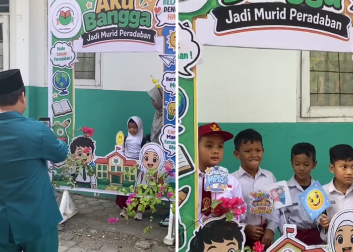 Hari Pertama Sekolah di Cirebon, Siswa Ceria Bertemu Teman hingga Ada yang Nangis Saat MPLS