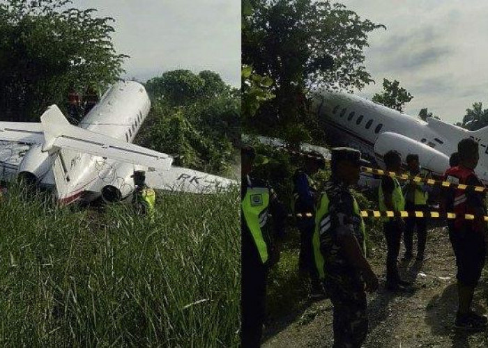 Pesawat Carteran Berisi 4 Penumpang Tergelincir di Bandara Maleo Morowali 