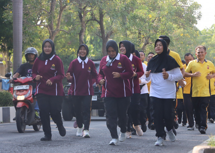 Meriahkan HUT Polwan ke-77, Polresta Cirebon Gelar Olahraga Bersama