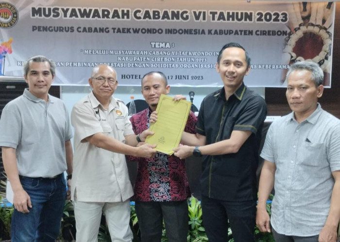 Aklamasi, Teguh Rusiana Merdeka Terpilih Jadi Ketua Cabor Taekwondo Kabupaten Cirebon