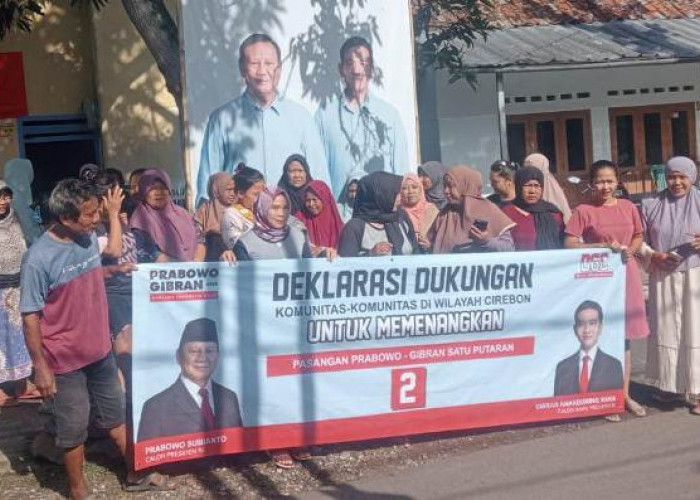 Wow! Emak-Emak dari Desa Windujaya Cirebon Deklarasikan Dukungan untuk Prabowo-Gibran, Target Memang 1 Putaran