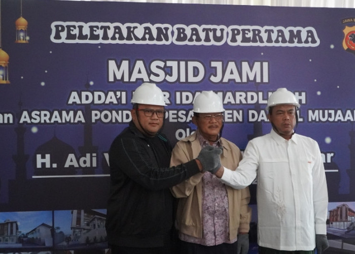 Dihadiri Wakapolda Jabar, Pembangunan Masjid Ponpes Daarul Mujaahid Cirebon Dimulai