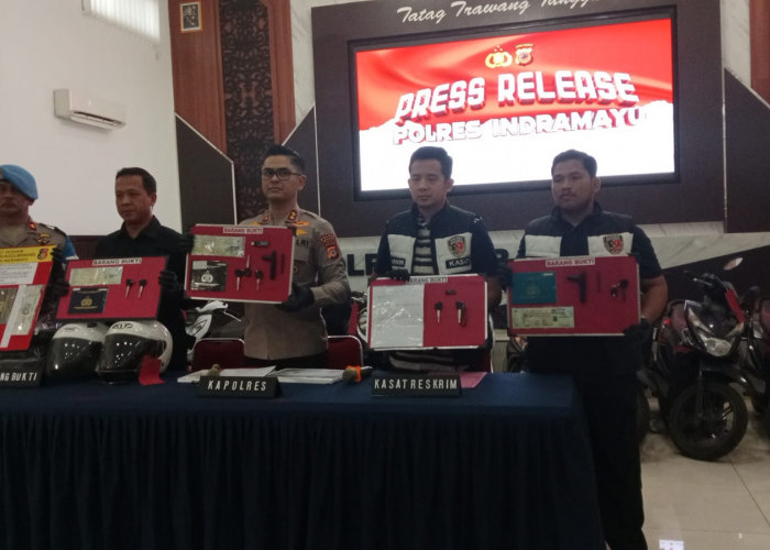 Ops Jaran Lodaya 2026, Polres Indramayu Ringkus 9 Pelaku Curanmor dan Amankan 9 Motor Curian