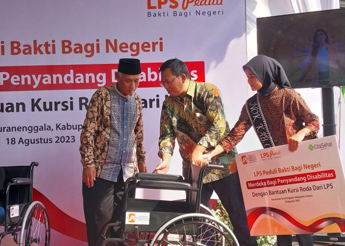 LPS Salurkan Puluhan Kursi Roda untuk Penyandang Disabilitas di Suranenggala