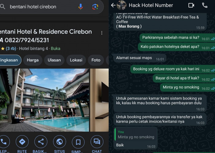 WADUH! Akun Google Bisnis Hotel di Cirebon Diretas, Nomor Telepon hingga Rekening Bank Diganti