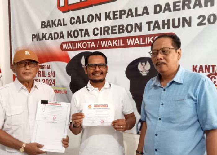 Pilkada 2024, Furqon Serahkan Formulir ke DPC Gerindra Kota Cirebon, Siap Ikuti Tahapan Berikutnya