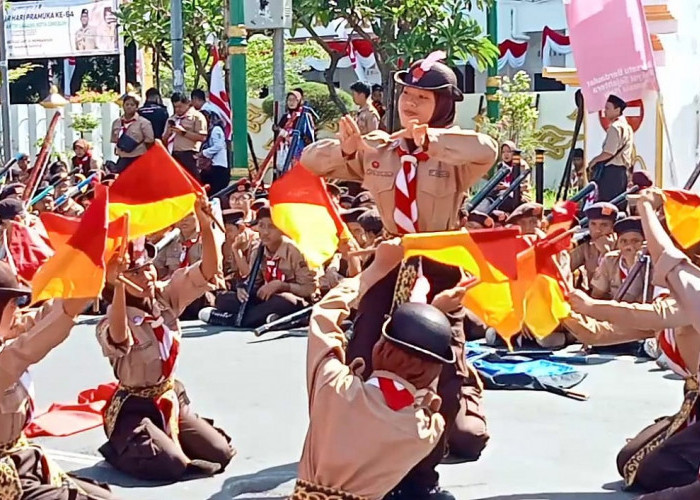 Apel Besar Hari Pramuka di Kota Cirebon Diikuti Ribuan Anggota 