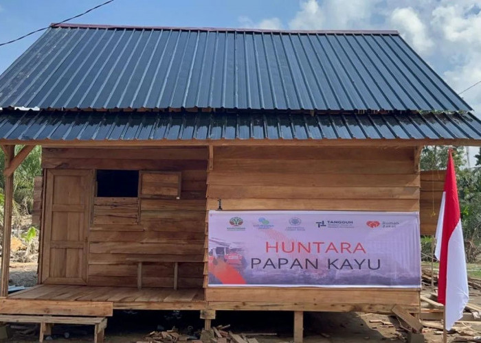 Kayu Hanyutan Banjir di Aceh-Sumut Dimanfaatkan Jadi Material Huntara Warga Terdampak Bencana