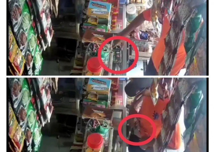 Terekam CCTV, Aksi Pria Diduga Curi Handphone di Kota Cirebon