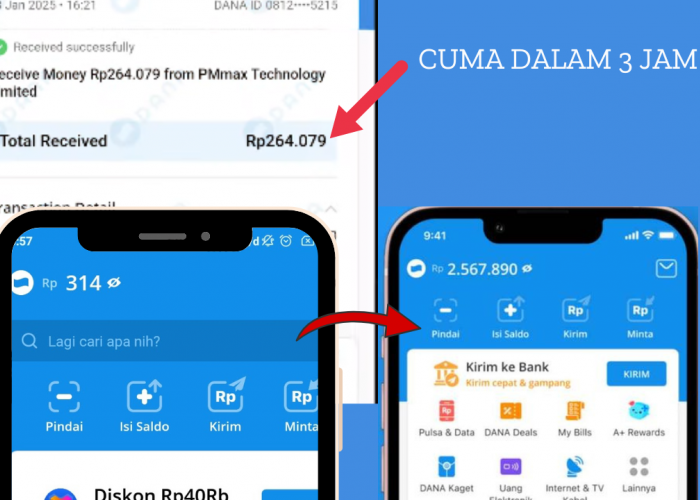 Lewat Aplikasi Penghasil Saldo DANA Tercepat 2025, Main Game 3 Jam Dapat Saldo Dana Rp264 Ribu Langsung Cair