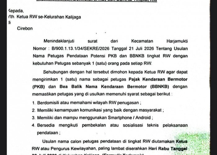 Pelibatan RW untuk Data Pajak Kendaraan Dikritik