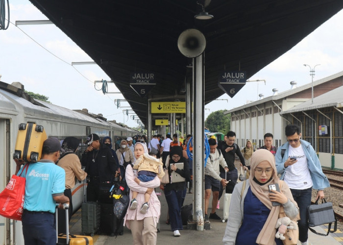 Jumlah Penumpang yang Tiba di Stasiun Wilayah Daop 3 Cirebon H-4 Lebaran