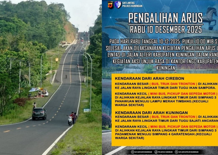 Demo 10 Desember di Balai TNGC, Polres Kuningan Siapkan Pengalihan Arus Kuningan–Cirebon