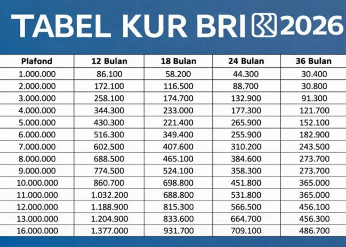Lengkap, Simulasi Cicilan KUR BRI 2026 Terbaru: Cicilan Rp50–200 Juta, Ringan dan Realistis