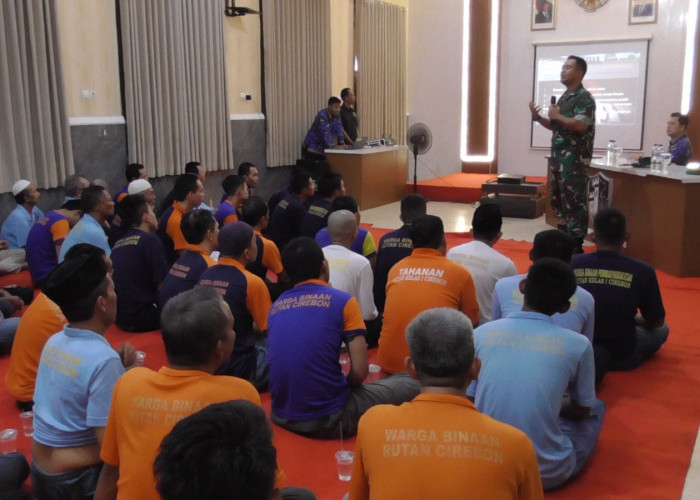 Bersilaturahmi, Dandim 0614 Bekali Wasbang ke Warga Binaan Rutan Kelas I Cirebon