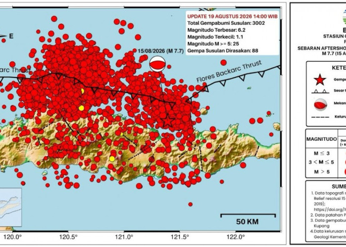 Gempa Susulan Flores Tembus 3.002 Kali, BMKG Ungkap Tren Aktivitas hingga Akhir September