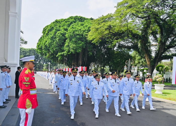 Meriah, Kirab dari Monas Awali Pelantikan Kepala Daerah di Istana Kepresidenan Jakarta