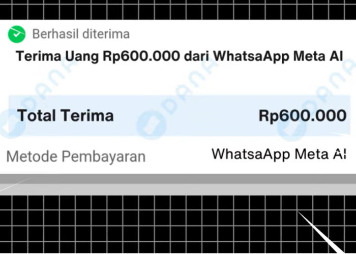 Modal Rebahan Bisa Cuan Rp600 Ribu Per Hari, Cara Dapat Saldo DANA Gratis dari Meta AI WhatsApp