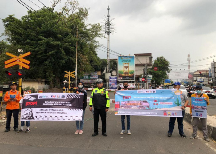 PT KAI Daop  3 Cirebon Kembali Kampanye Sosialisasi Keselamatan di Perlintasan Sebidang