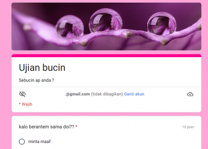 Buktikan Seberapa Bucin Kalian Dengan Link Ujian Bucin Google Form 2022