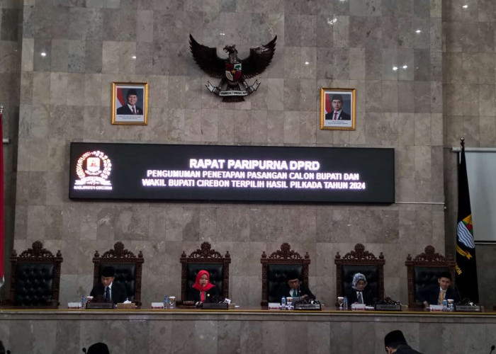 Lewat Rapat Paripurna, Bupati dan Wakil Bupati Terpilih Resmi Diumumkan oleh DPRD Kabupaten Cirebon 