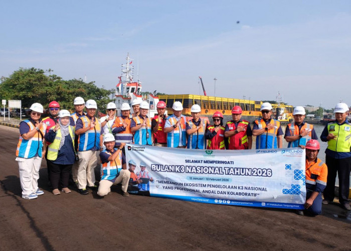 Pelindo Gandeng KSOP Gelar Apel Bulan Bakti K3 Nasional Tahun 2026 