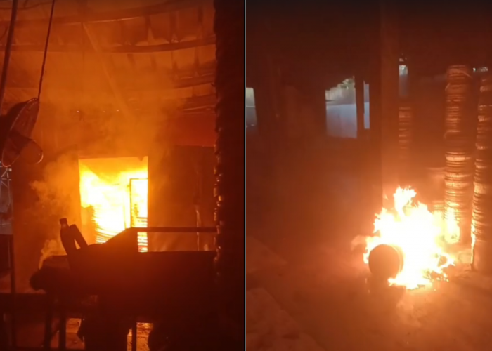 Diduga Overheat Picu Kebakaran Pabrik Briket di Cirebon, Api Melahap Area Produksi