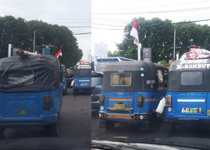Tanda-tanda Lebaran Sebentar Lagi, Bajaj dari Jakarta Konvoi ke Arah Jawa