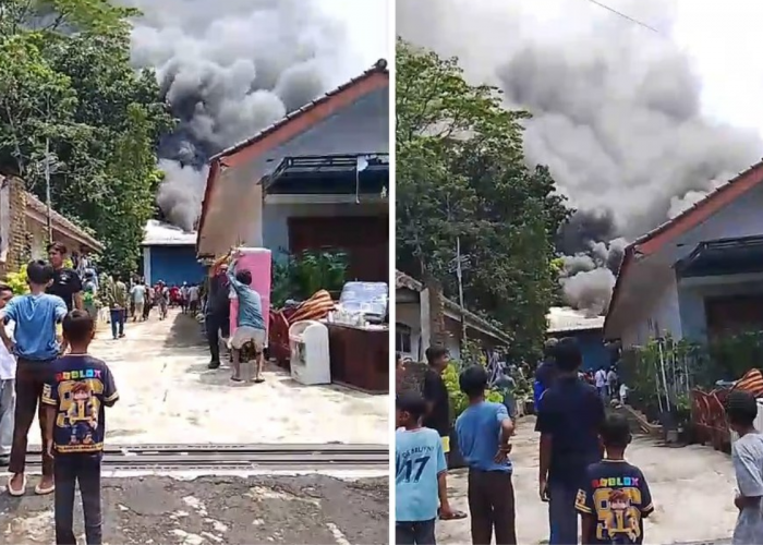 Gudang Penyimpanan di Beber Terbakar, 6 Unit Damkar Berjibaku Padamkan Api