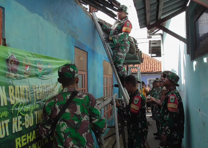 Kodim 0614/Kota Cirebon Gelar Perehaban Rumah Layak Huni dalam Rangka HUT ke-80 TNI Tahun 2025