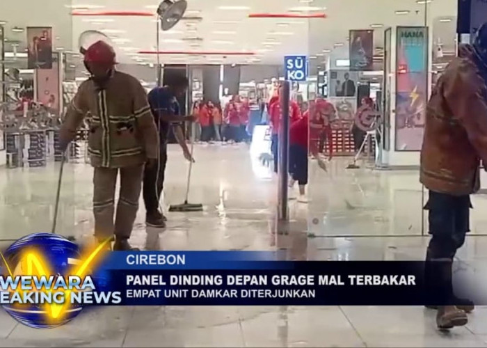 Cuma Butuh Waktu Setengah Jam, Kobaran Api di Grage Mall Cirebon Berhasil Dipadamkan 