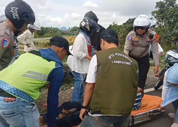 Tidak Fokus Berkendara, Wisatawan Kota Cirebon Alami Kecelakaan Tunggal di Jalan Baru Kuningan