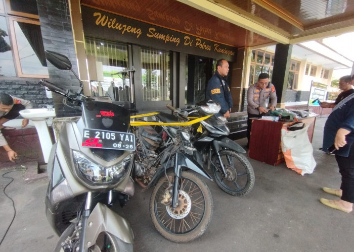 Polres Kuningan Bongkar Dua Kasus Curanmor, Pelaku Dibekuk Berkat Rekaman CCTV