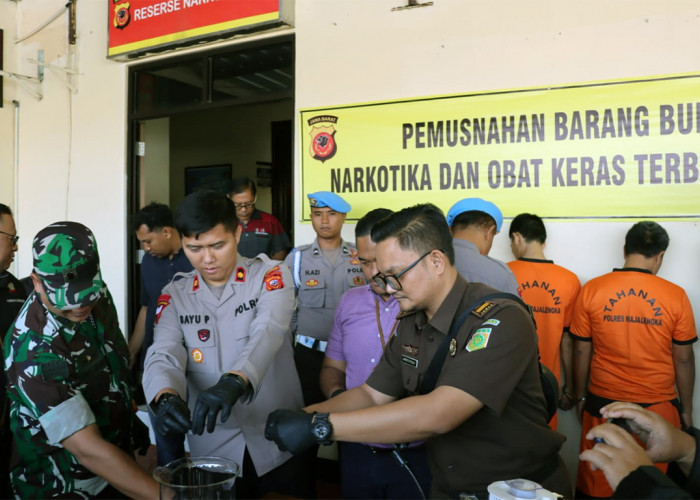 Sabu, Ganja hingga Tembakau Sintetis Dimusnahkan di Majalengka, Tersangkanya dari Sumedang hingga Aceh 