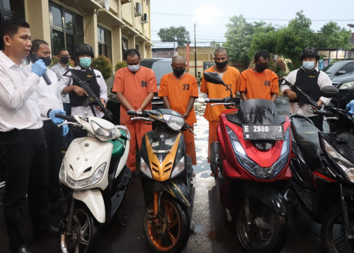 Empat Tersangka Curanmor Diamankan Satreskrim Polresta Cirebon, Begini Modus Operandinya