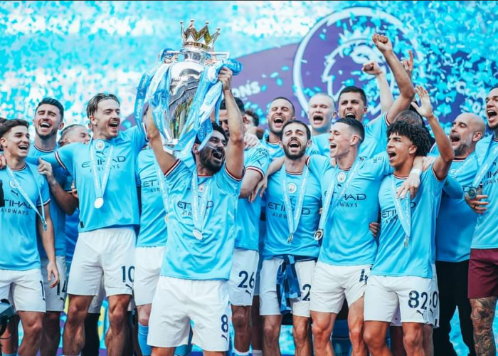 PESTA di Etihad, Manchester City Juara Premier League Menuju Treble Winner