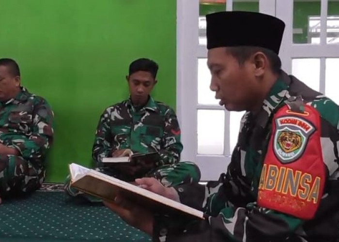 Bulan Ramadhan, Isi Waktu dengan Tadarus Al-Qur’an. Babinsa Sunyaragi : Semangat Demi Warga Binaan