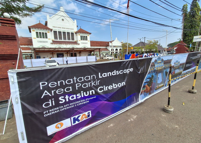 Area Parkir Stasiun Cirebon Disulap Jadi Landscape Modern, Ini Penampakannya
