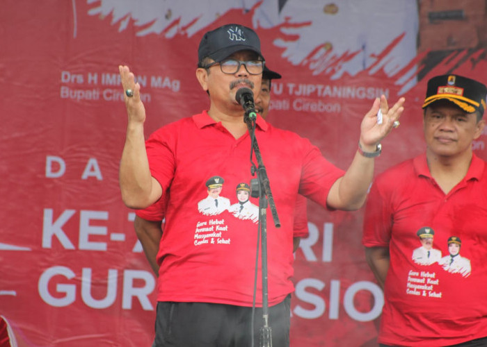 Jalan Sehat Cirebon Katon, Bupati Pimpin Doa, Inisiasi Donasi untuk Cianjur