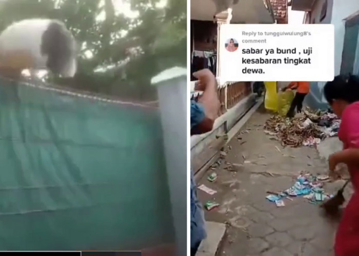 VIRAL! Gara-gara Warisan, Diduga Istri Polisi Buang Sampah ke Gang di Cirebon