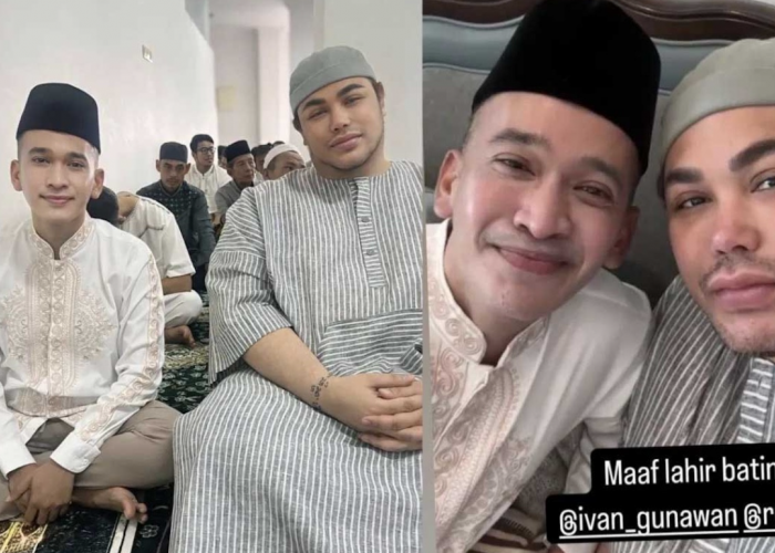 Perhatikan Senyum Ruben Onsu, Ini Dia Momen Salat Idul Fitri Perdana Baginya Setelah Mualaf 