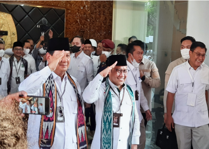 Prabowo Subianto Mendaftar ke KPU, Singgung Angka 8 Lalu Berpose dengan Cak Imin 