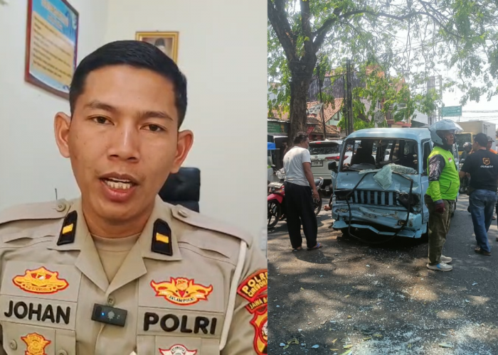 Detik-detik Kecelakaan Beruntun di Kanggraksan, Angkot Ringsek, 4 Orang Terluka