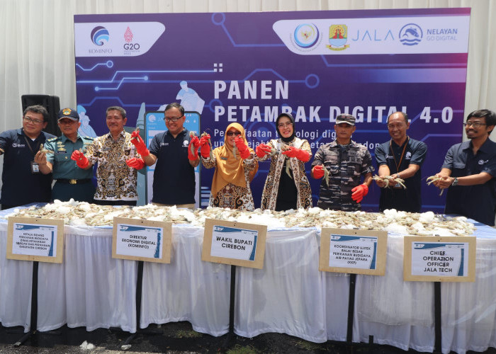 Kominfo Panen Petambak Digital 4.0  di Kabupaten Cirebon 