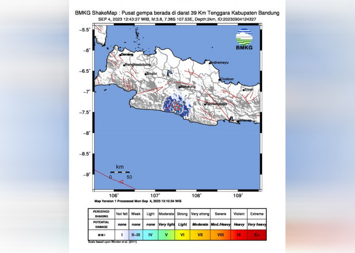 BREAKING NEWS: Gempa Bumi Dirasakan di Kabupaten Bandung Hari Ini, Begini Analisa BMKG 